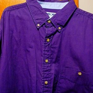 Purple button down shirt